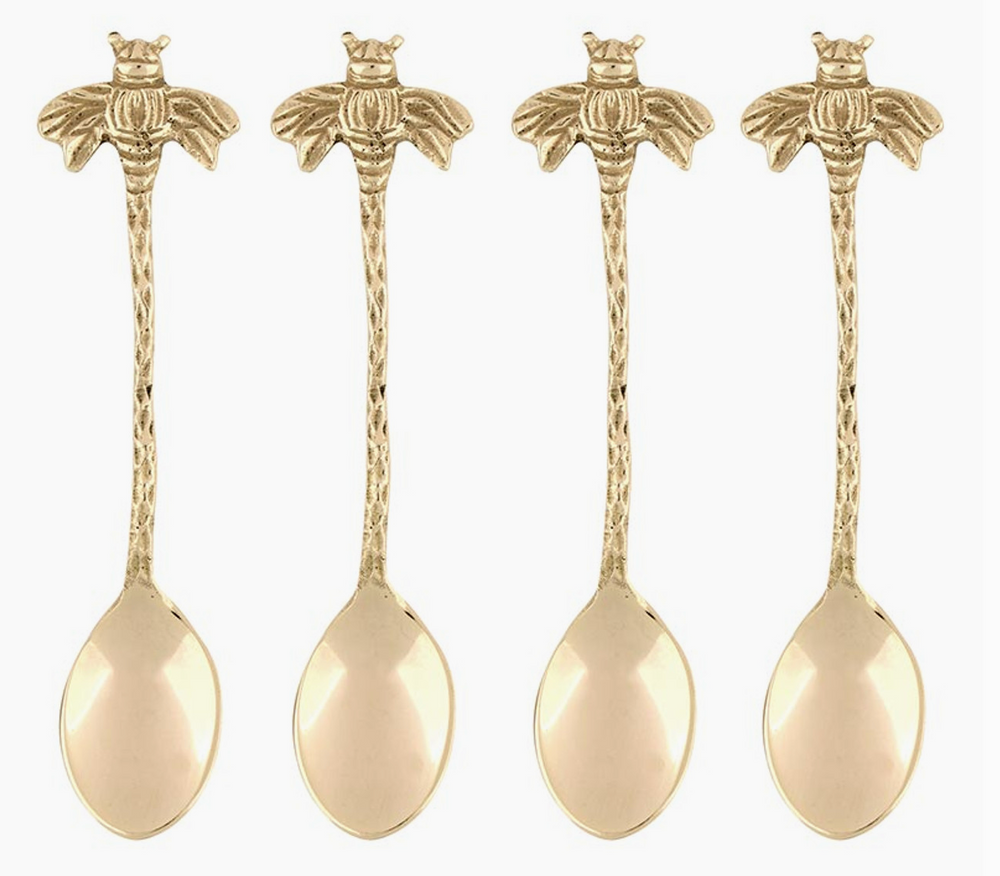 Gold Bee Spoons - Set of 4