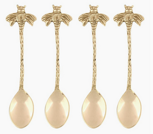 Gold Bee Spoons - Set of 4