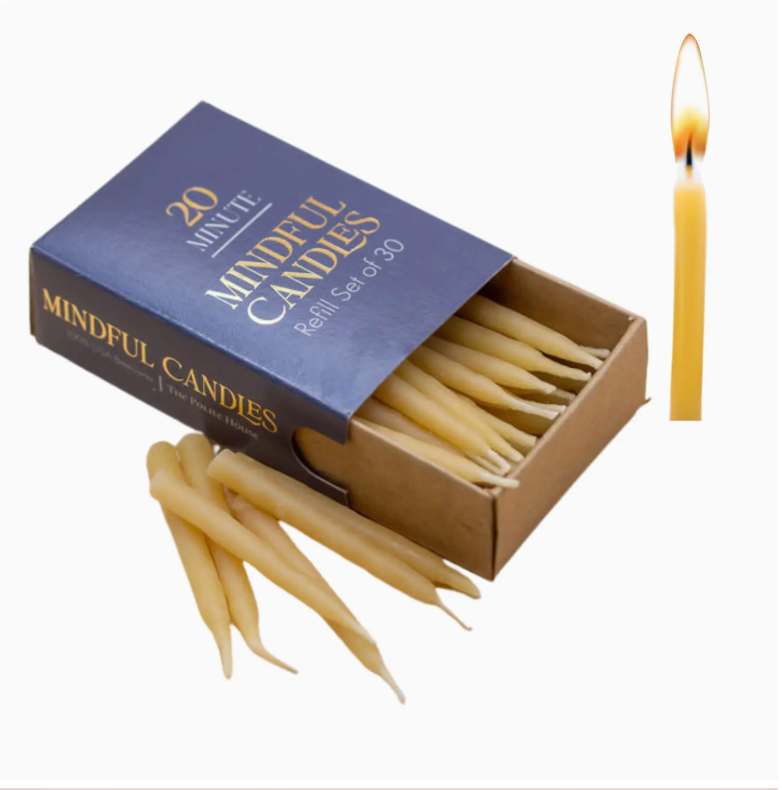 20 Minute Mini Beeswax Candles Refill