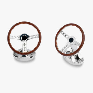 D & F Cuff Links - Steering Wheel