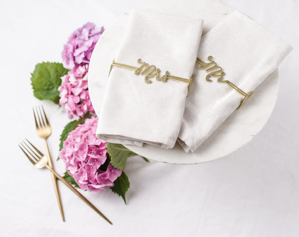 Mr. and Mrs. Napkin Wrap Set