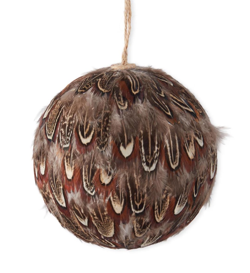 Brown Feather Ornament