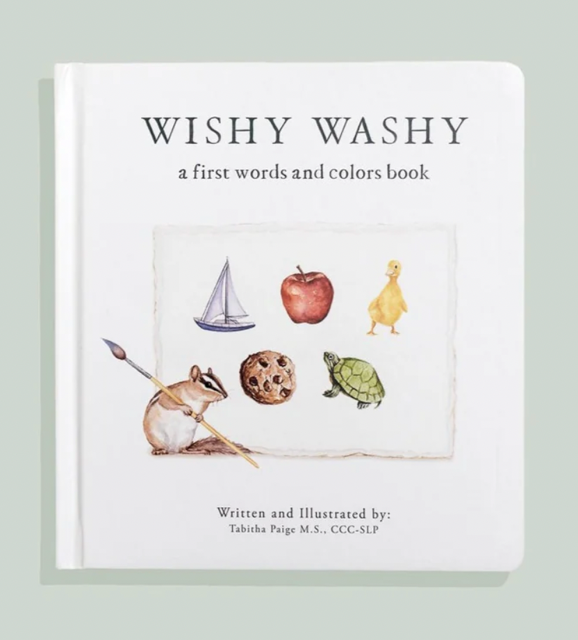Wishy Washy: A First Words & Coloring Book