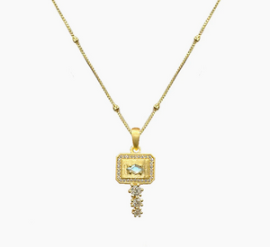 Mini Gold Labradorite Dalia Necklace