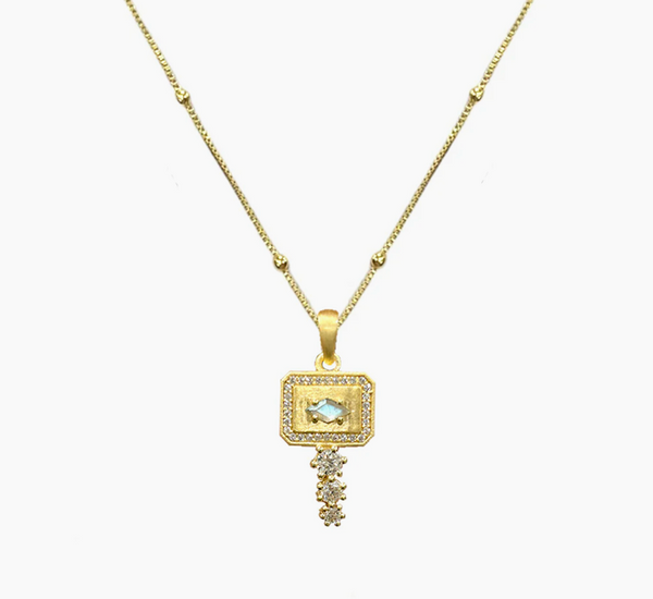 Mini Gold Labradorite Dalia Necklace