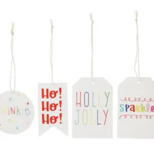 Paper Gift Tags (Set of 12 Tags per Bag) - 4 Styles to Choose From (Seasonal)