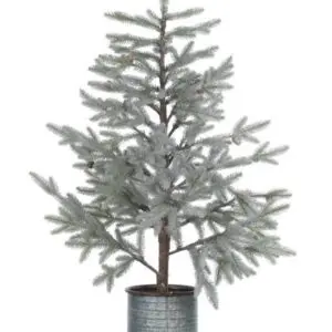 Faux Pine Tree with Pinecones in Metal Pot, 44"H (Seasonal)