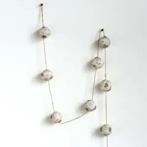 Foam & Paper Ball Faux Birch Ball Garland (Seasonal)