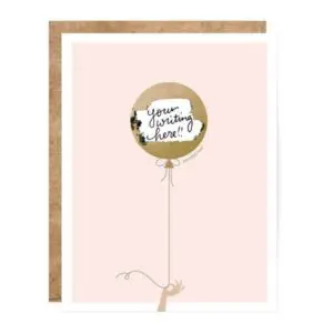 Make Your Own Scratch-Off Greeting Card, Pink & Gold Balloon