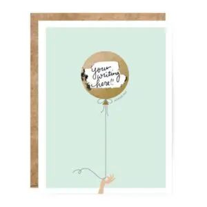 Make Your Own Scratch-Off Greeting Card, Mint & Gold Balloon