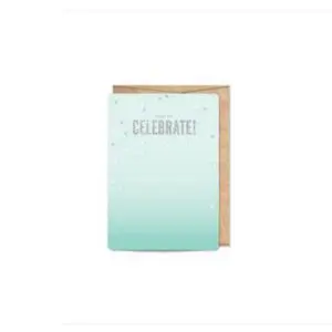 Teal Ombré “Celebrate” Invitation (Stationery)