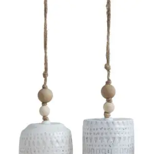 Stoneware Hanging Bell, 2 Styles to Choose From
