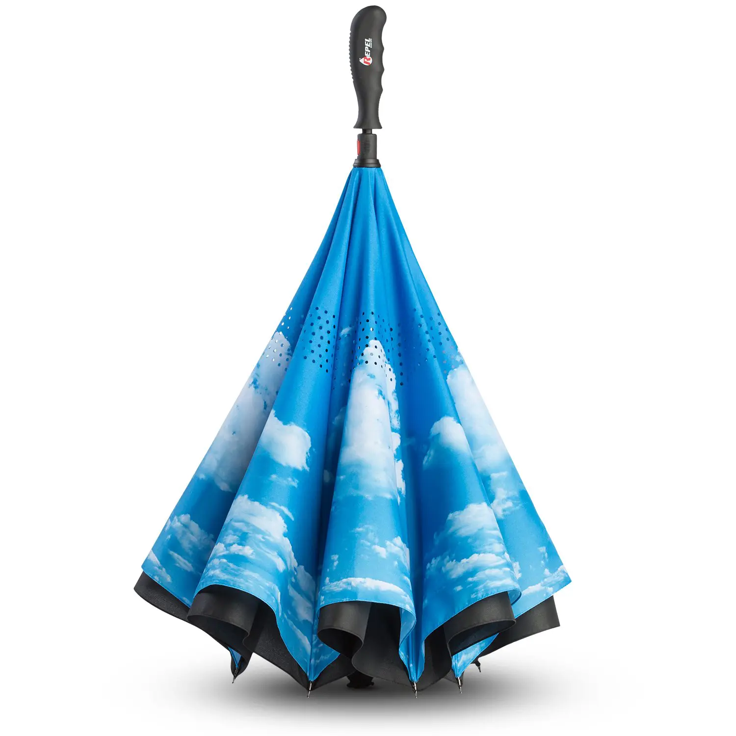 Reverse Folding Umbrella - Blue Sky