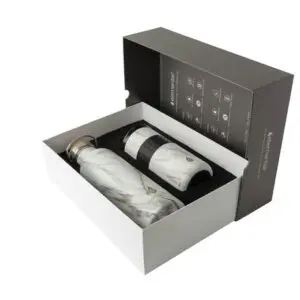Elemental Water Bottle & Tumbler Gift Set - White Marble