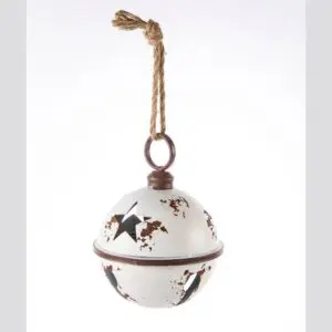 Antique Jingle Bell, White, 10.25" (Seasonal)