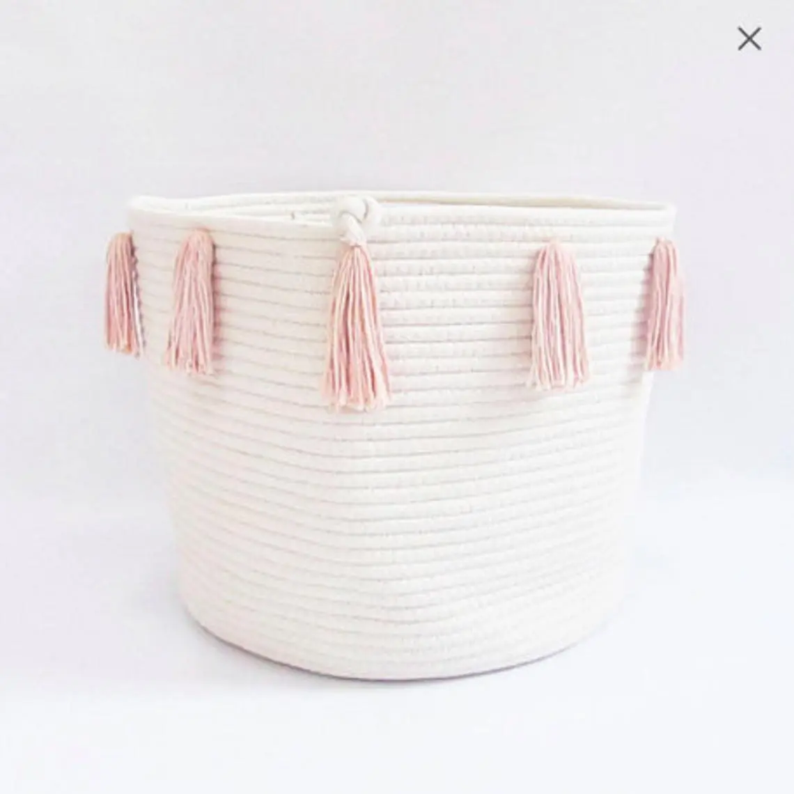 Tassel Basket - Blush
