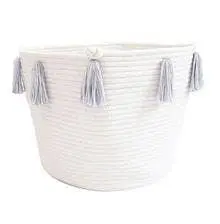 Tassel Basket - Gray
