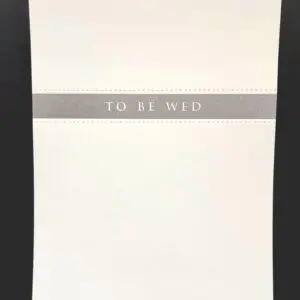 “To Be Wed” Silver Band Wedding Invitation (Unnamed Stationary)