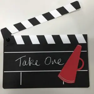 Movie Clapper Board w/ Megaphone (Stationery)
