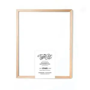 The Type Set Co.® Deluxe Magnetic Whiteboard Slate, 17"x21" - White