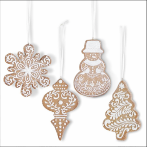 Resin Glittered Gingerbread Ornaments