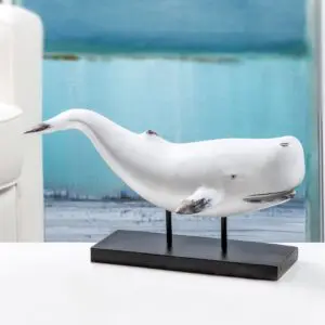 Whale Statue - White