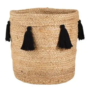Jute Bag w/ Black Tassels