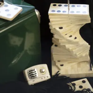 Bone Horn Standing Domino Set