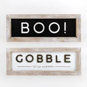 Boo + Gobble Sign