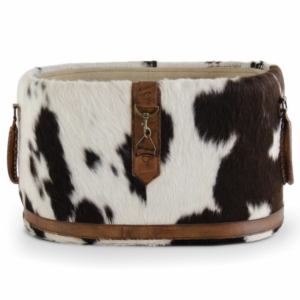 Cow Hide Basket