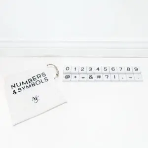 Letterboard Numbers + Symbols 30 pc.