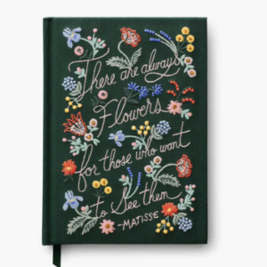 There Are Always Flowers Embroidered Journal