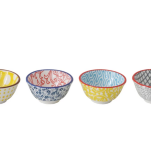 Hand-Stamped Stoneware Pinch Pot Set (Primary)