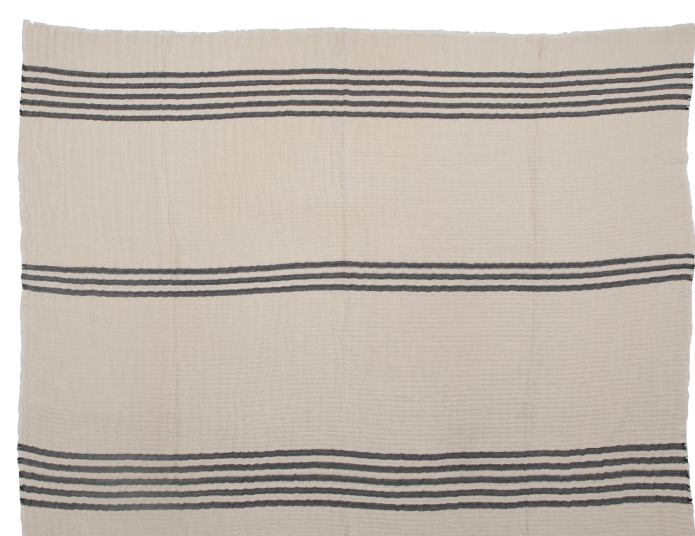 Throw with Frayed Edges