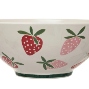 Strawberry Stoneware Bowl