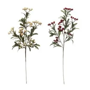 Faux Berry + Leaf Branch