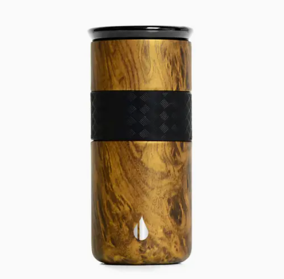 Elemental Tumbler 16 oz w/Ceramic Lid - Teakwood