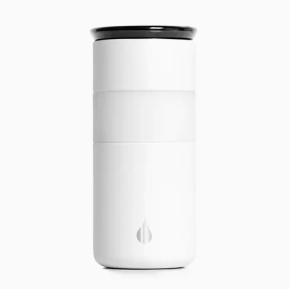 Elemental Tumbler 16 oz w/Ceramic Lid - White