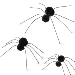 Black Vegan Fur Spiders