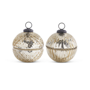 Filled Gold Mercury Candles