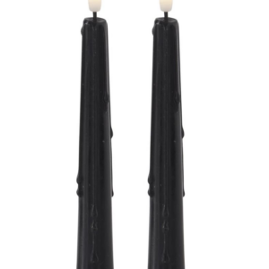 Black Drip Taper Candles
