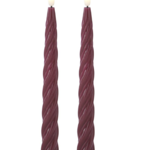 Burgundy Spiral Taper Candles