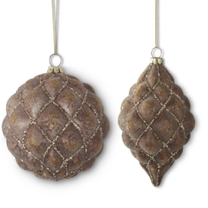 Brown Quilted Ornament