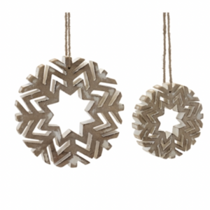Wood Snowflake Ornament