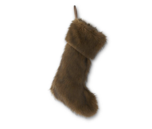 Brown Faux Fur Stocking
