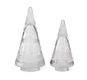 Embossed Snowflake Glass Tree