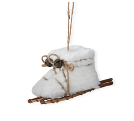 White Fur Snowshoes Ornament