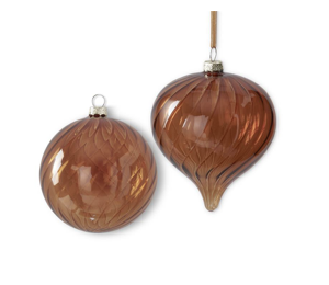 Amber Glass Ornaments