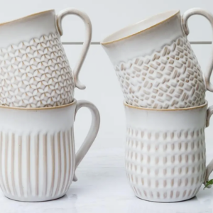 Cream Reactive Glass Mugs