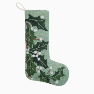 Green Holly Hook Stocking